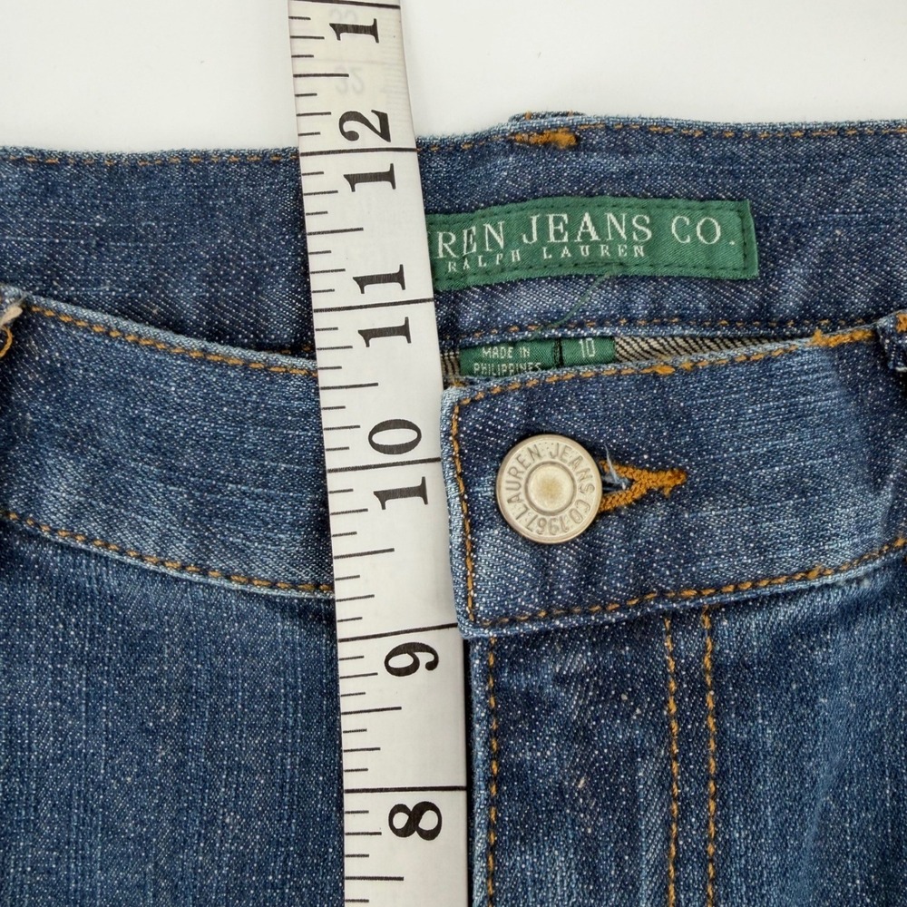Lauren Jeans Co Ralph Lauren Women Size 10 Blue Dark Wash Bootcut Denim Jeans - Picture 7 of 8